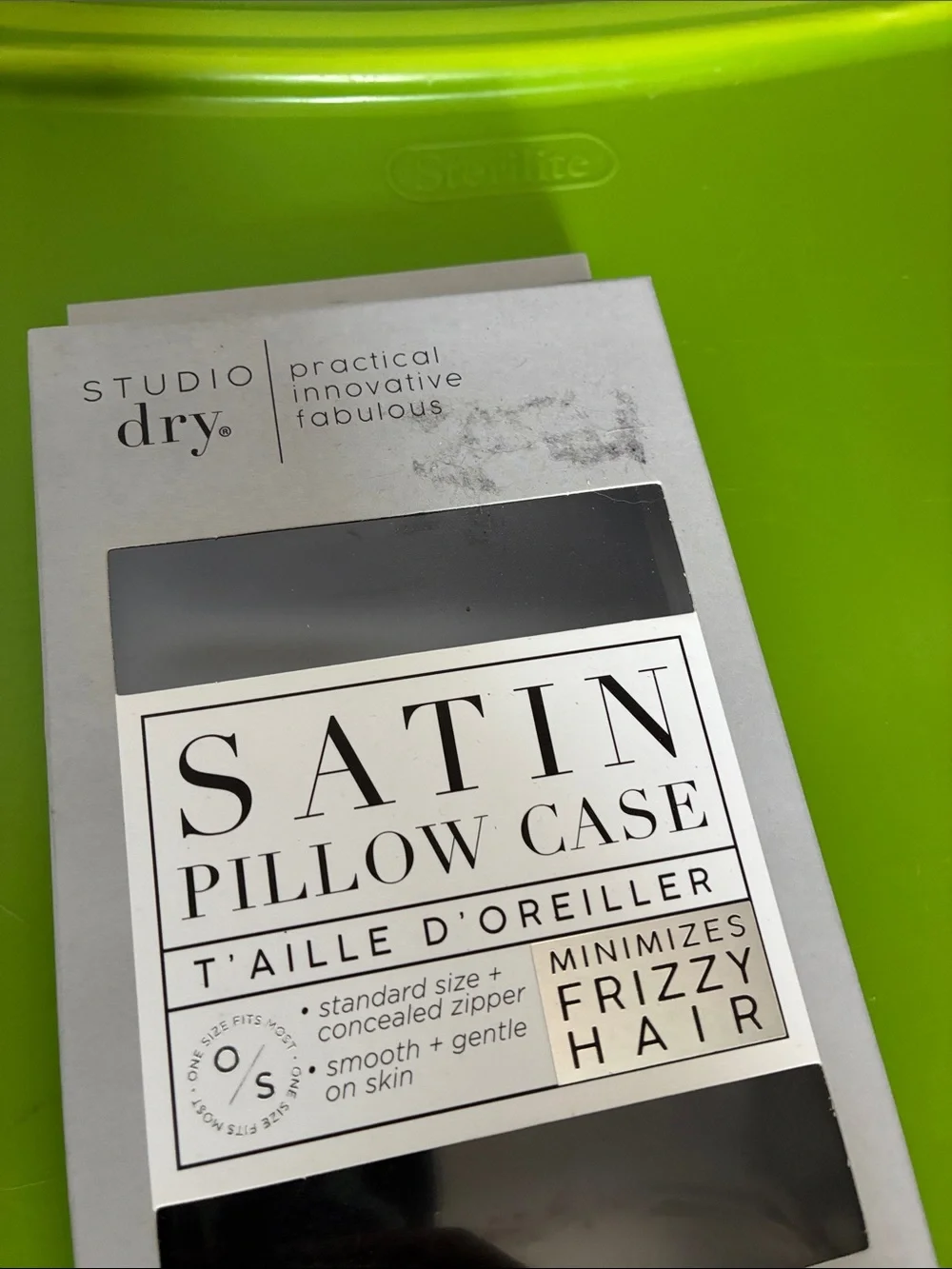 NIP Studio Dry Black Satin Standard Size Pillow Case bedroom house
